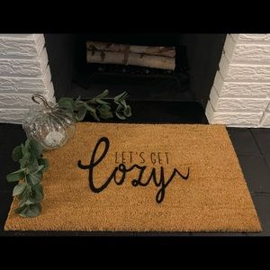 *New* Fall/Winter Door Mat- “Lets Get Cozy”